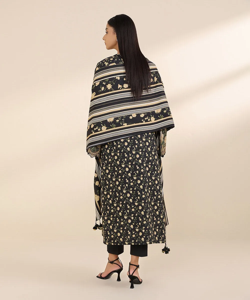 3 Piece - Embroidered Karandi Suit