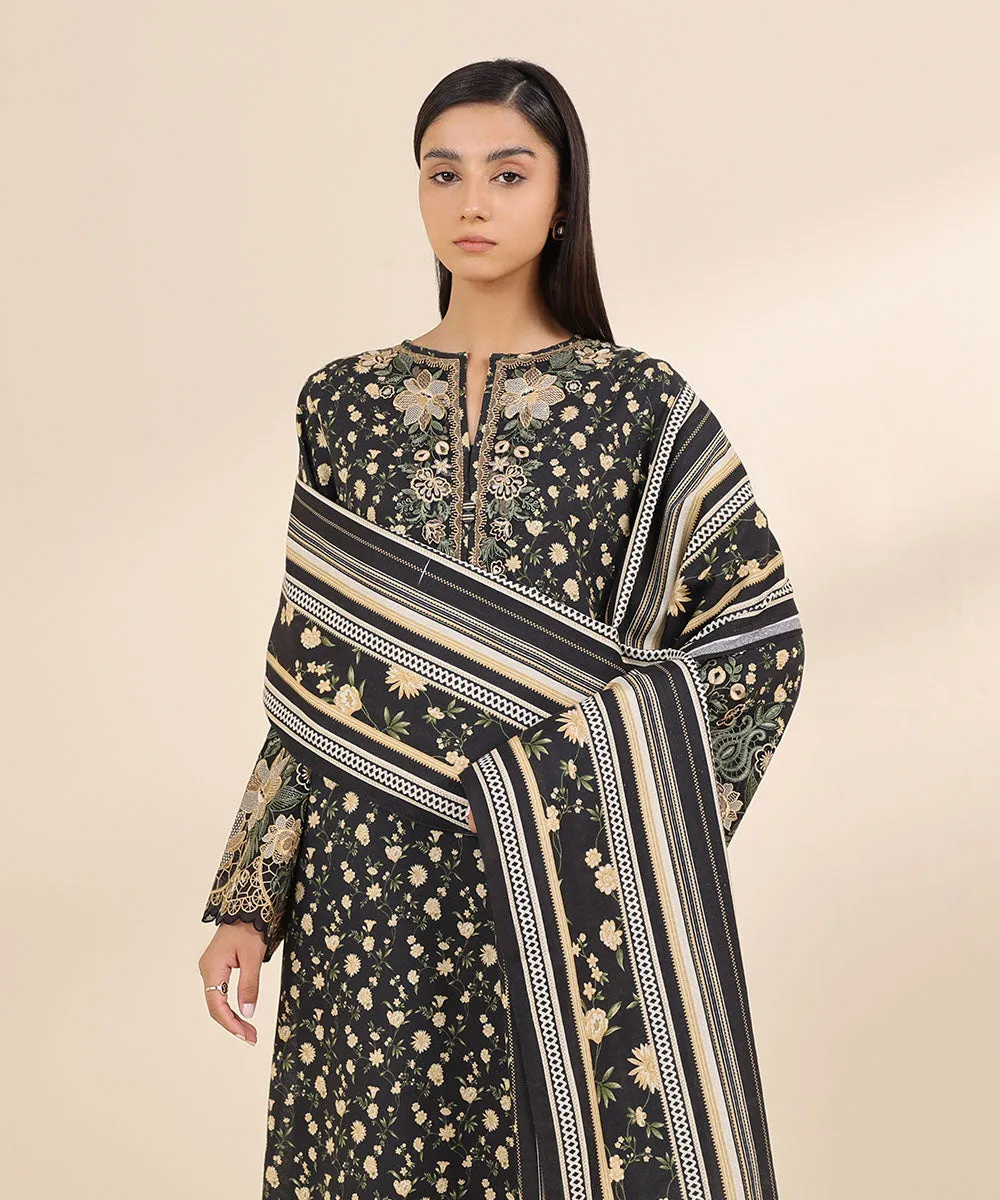 3 Piece - Embroidered Karandi Suit