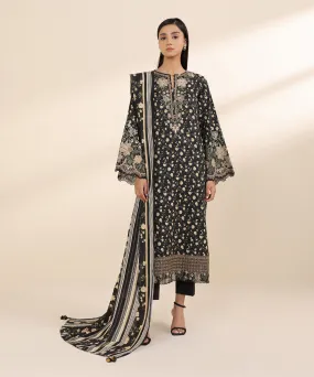 3 Piece - Embroidered Karandi Suit