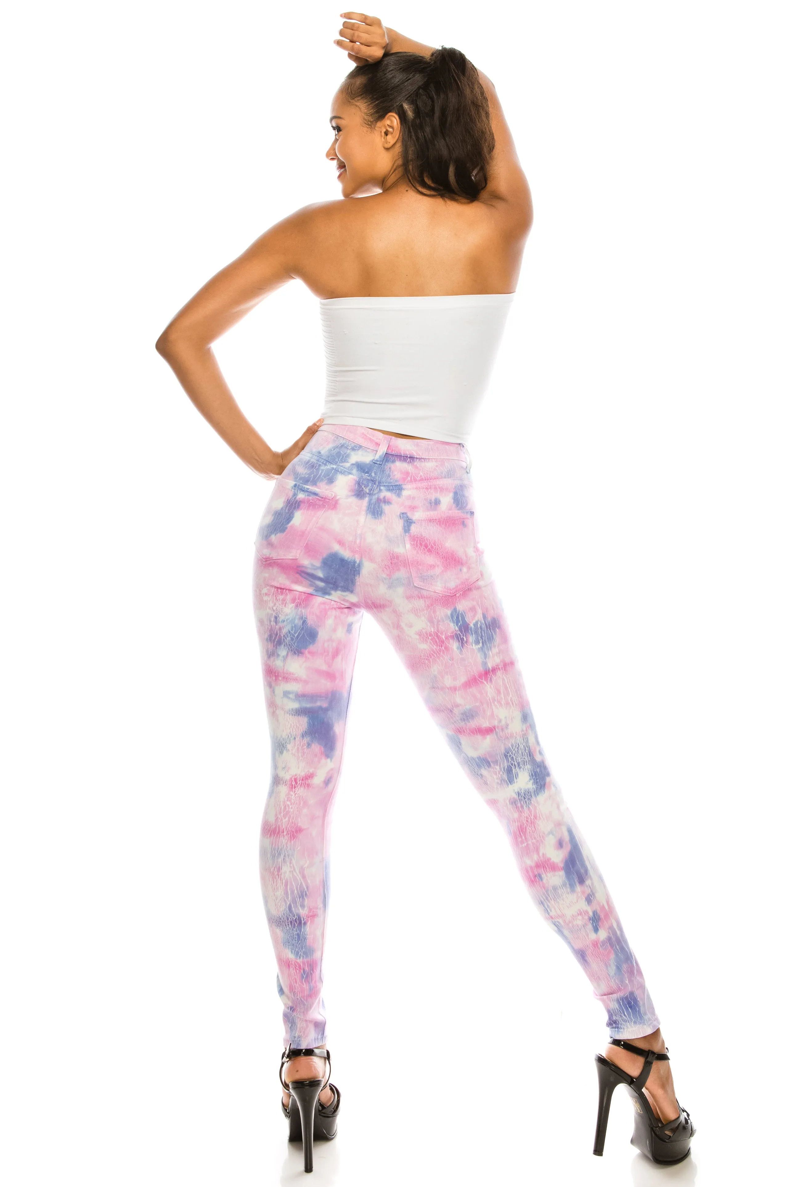 4686 Women's Super High Waisted Clay Washed Skinny Jeans