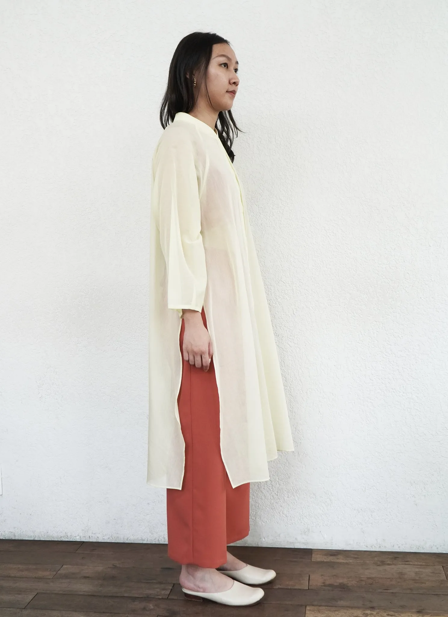 Allium Wide Leg Straight Pant (Unisex) in Coral