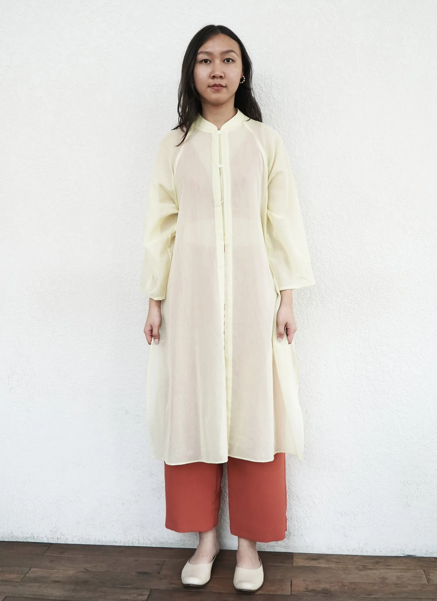 Allium Wide Leg Straight Pant (Unisex) in Coral