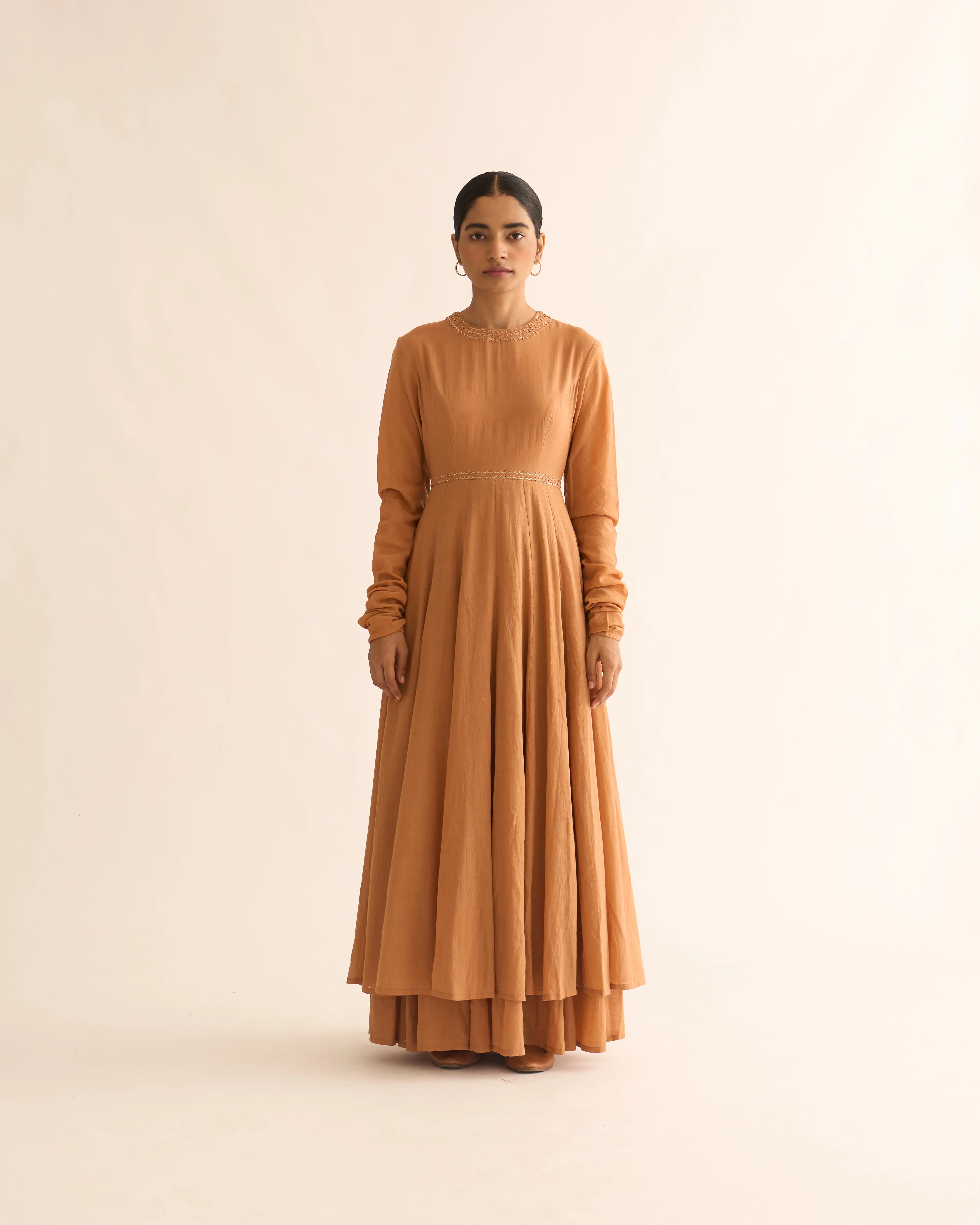 AMRITA RUST GHOOMAR ANARKALI SET