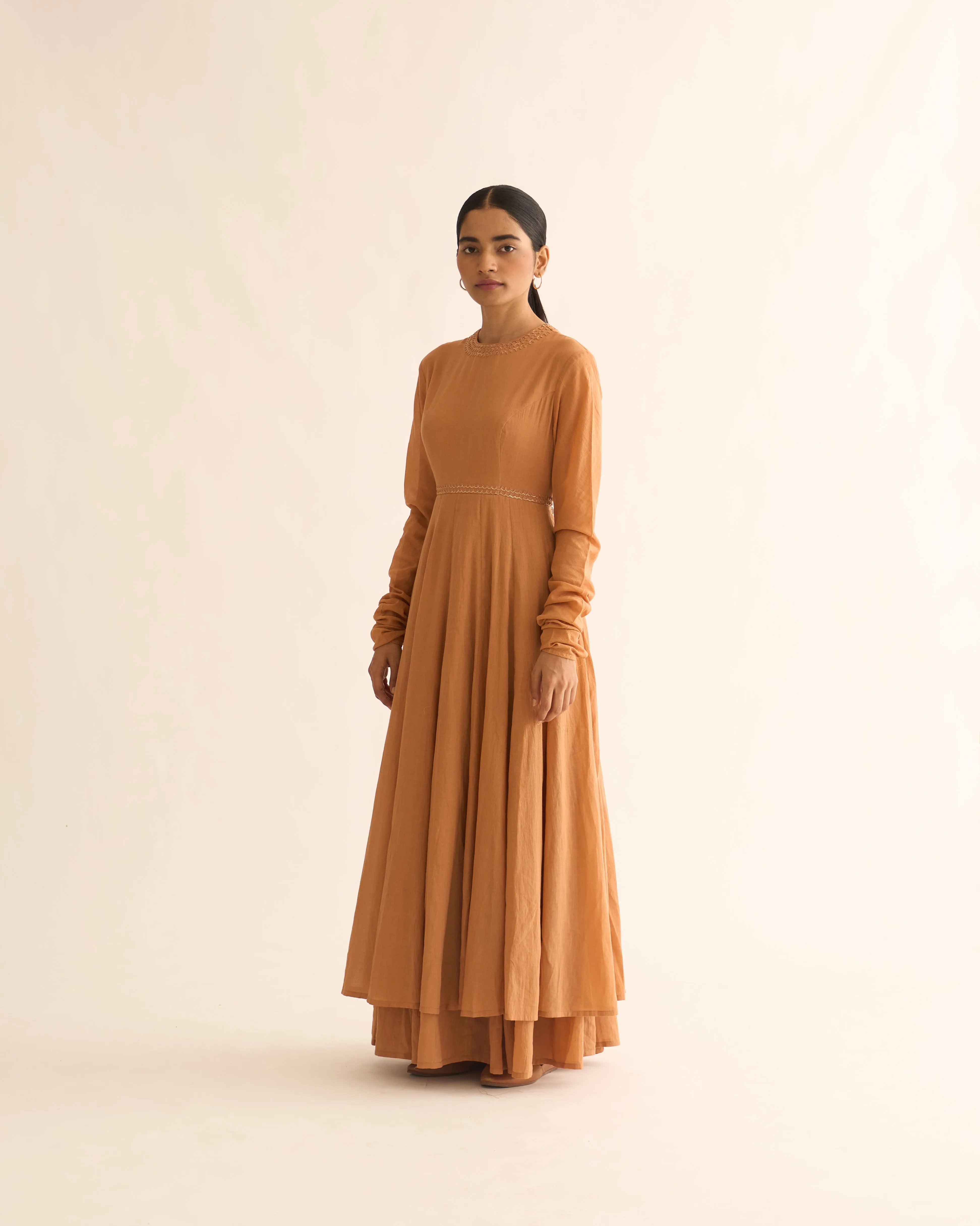 AMRITA RUST GHOOMAR ANARKALI SET