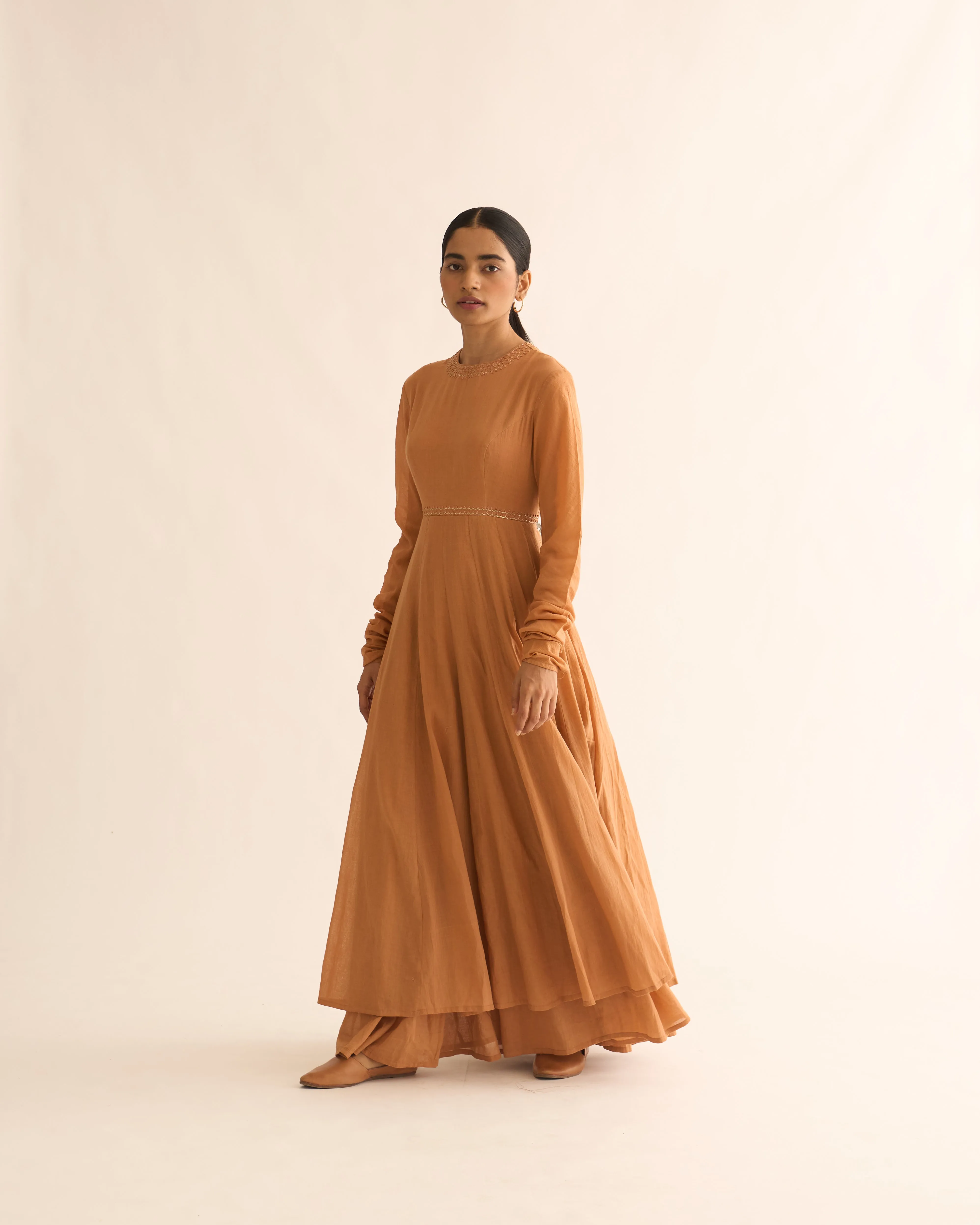 AMRITA RUST GHOOMAR ANARKALI SET