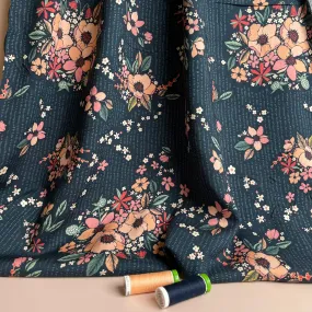 Art Gallery Fabrics - Floral Keepsakes Night Rayon from Woodland Keeper