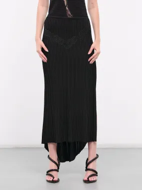 Asymmetric Maxi Skirt (KN019-BLACK)