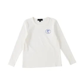 BAMBOO BASICS BLUE GRAPHIC PRINT TEE [Final Sale]