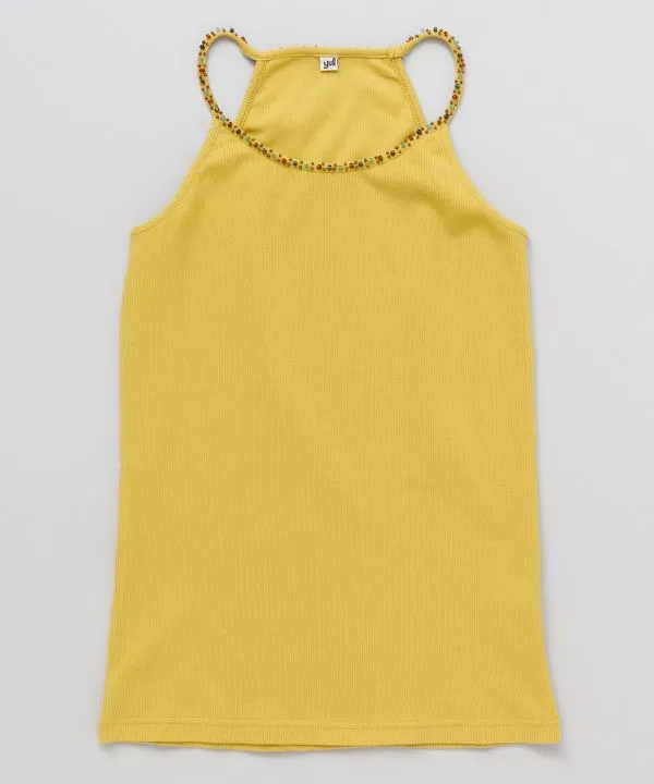 Beaded Rib Cotton Camisole