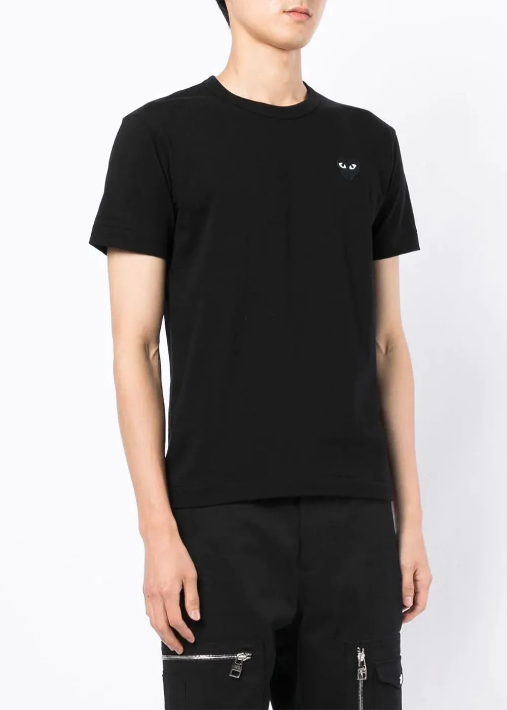 Black & Black Heart Patch T-shirt