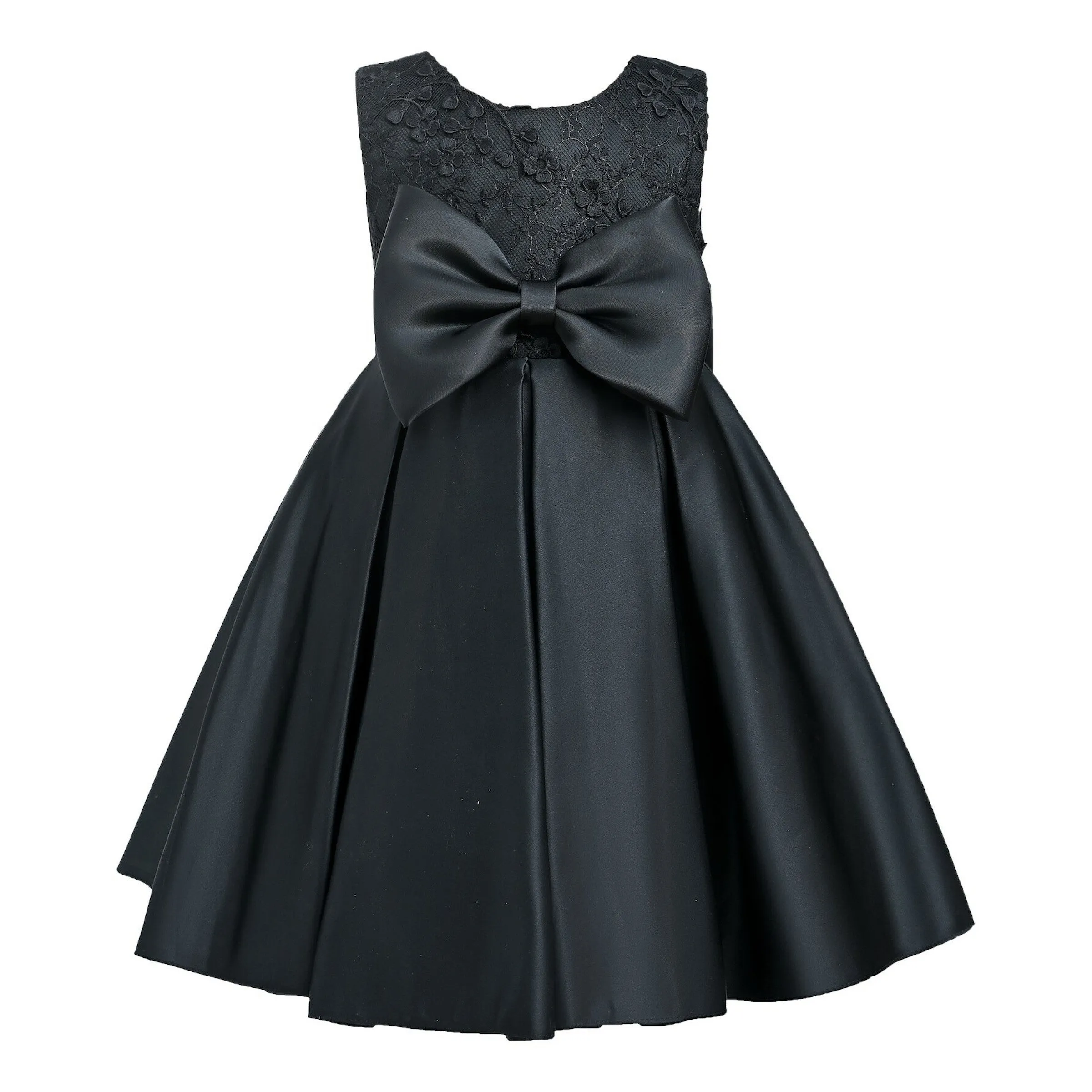 Black Hampton Double Bow Dress