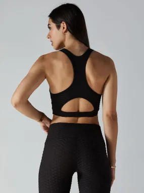 Black Snatched Sports Bra