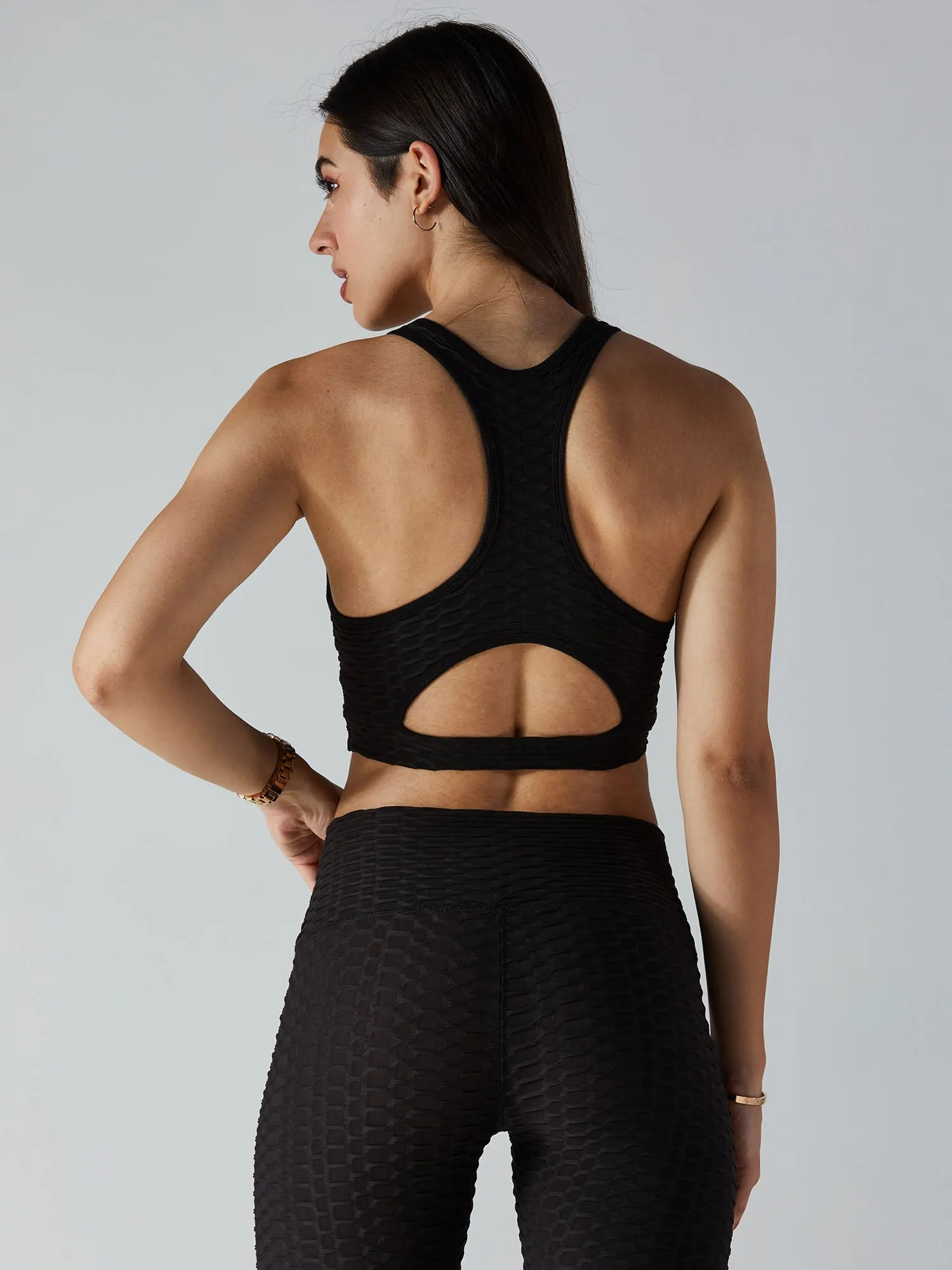 Black Snatched Sports Bra