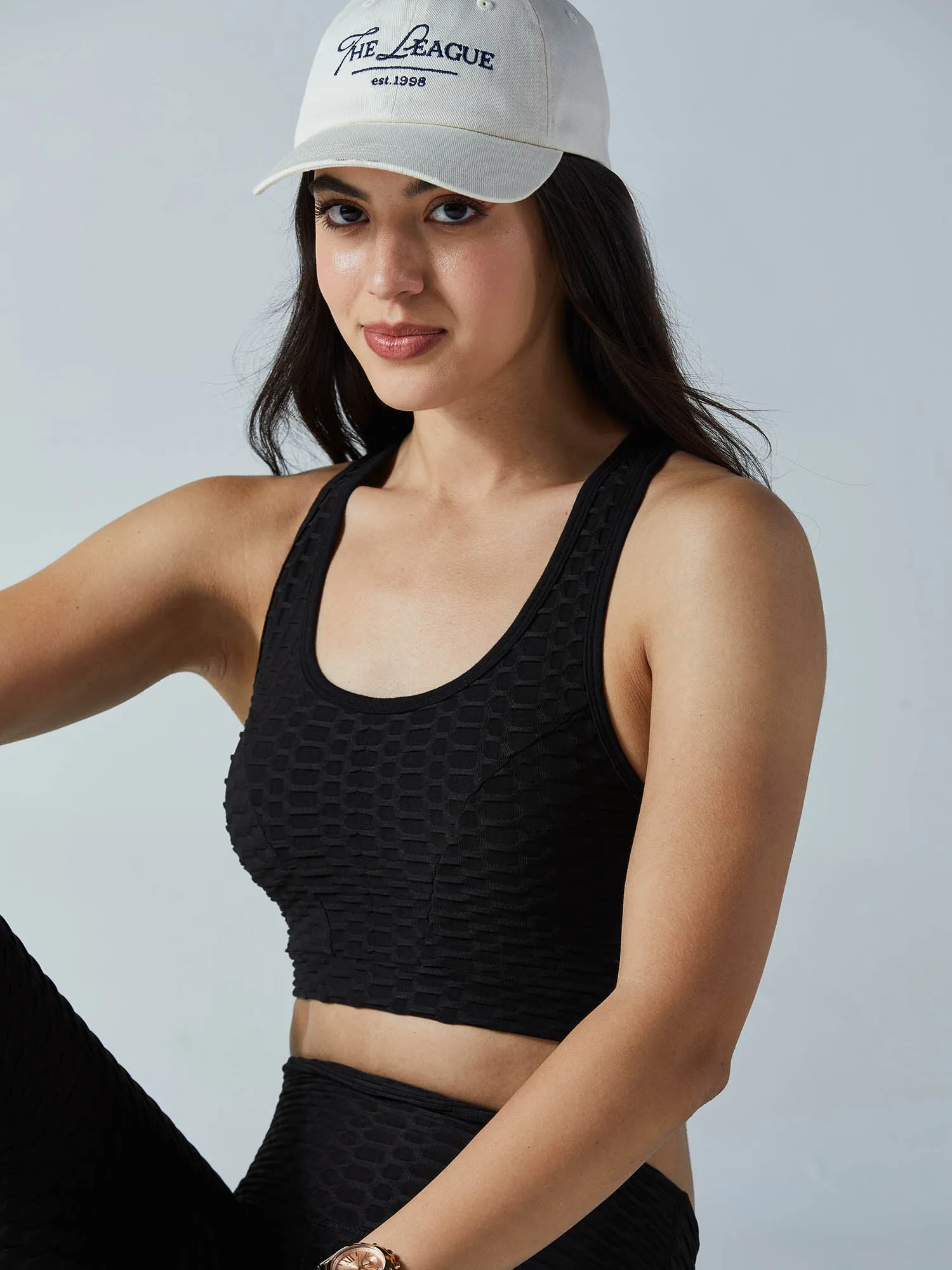 Black Snatched Sports Bra