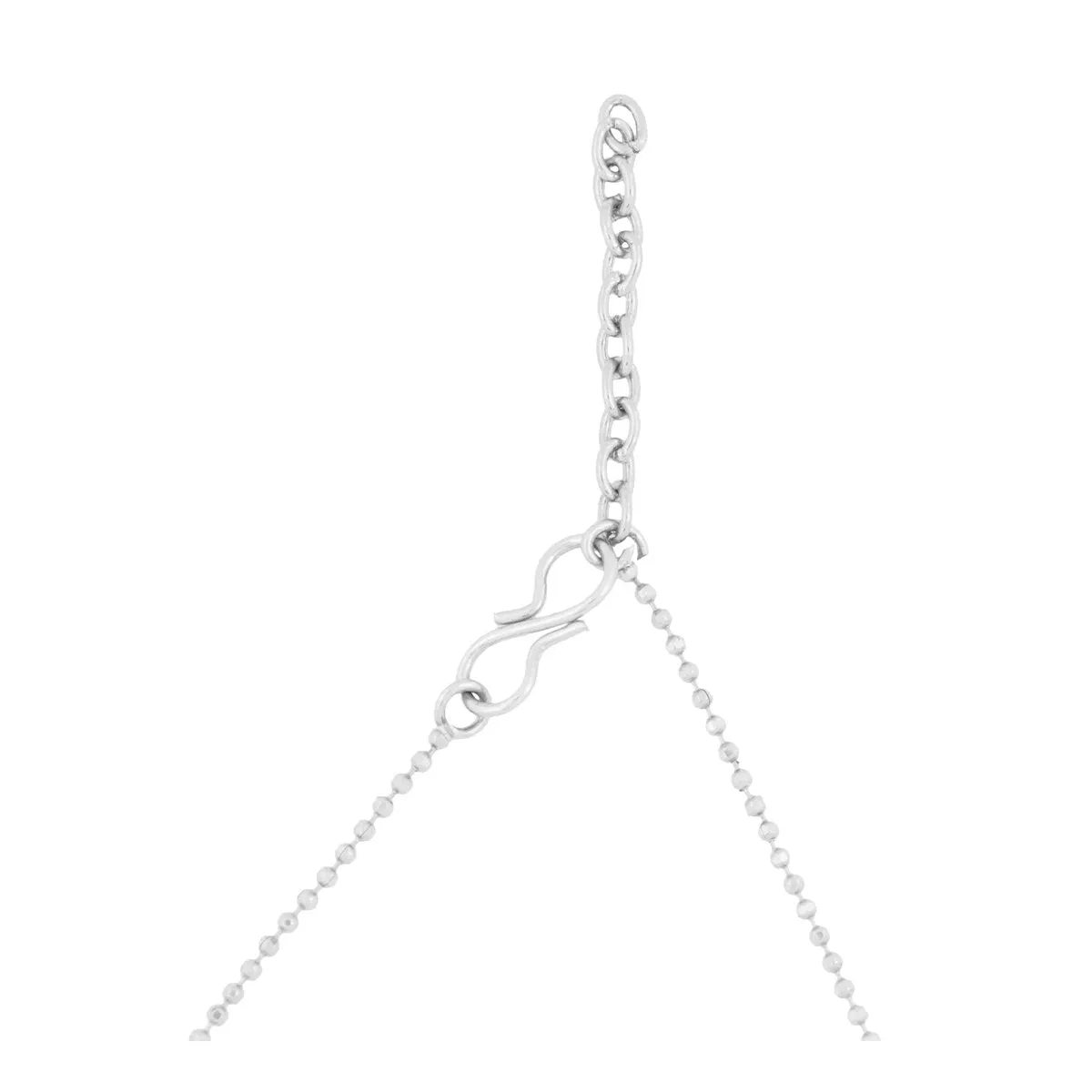 Bow Pink American Diamond Pearl Necklace Pendant Chain