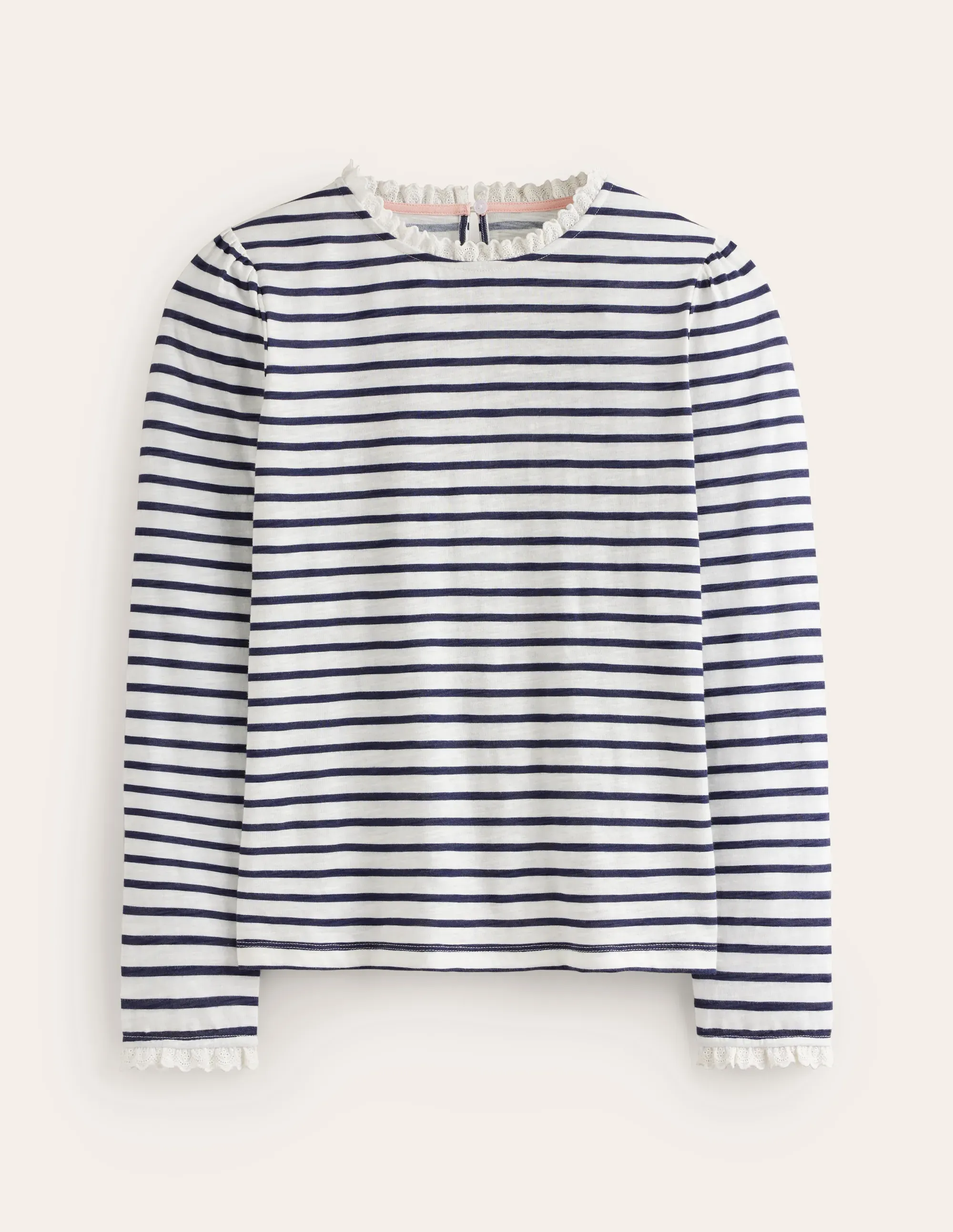 Broderie Ruffle Detail Top