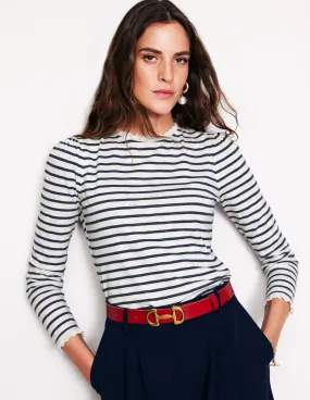 Broderie Ruffle Detail Top