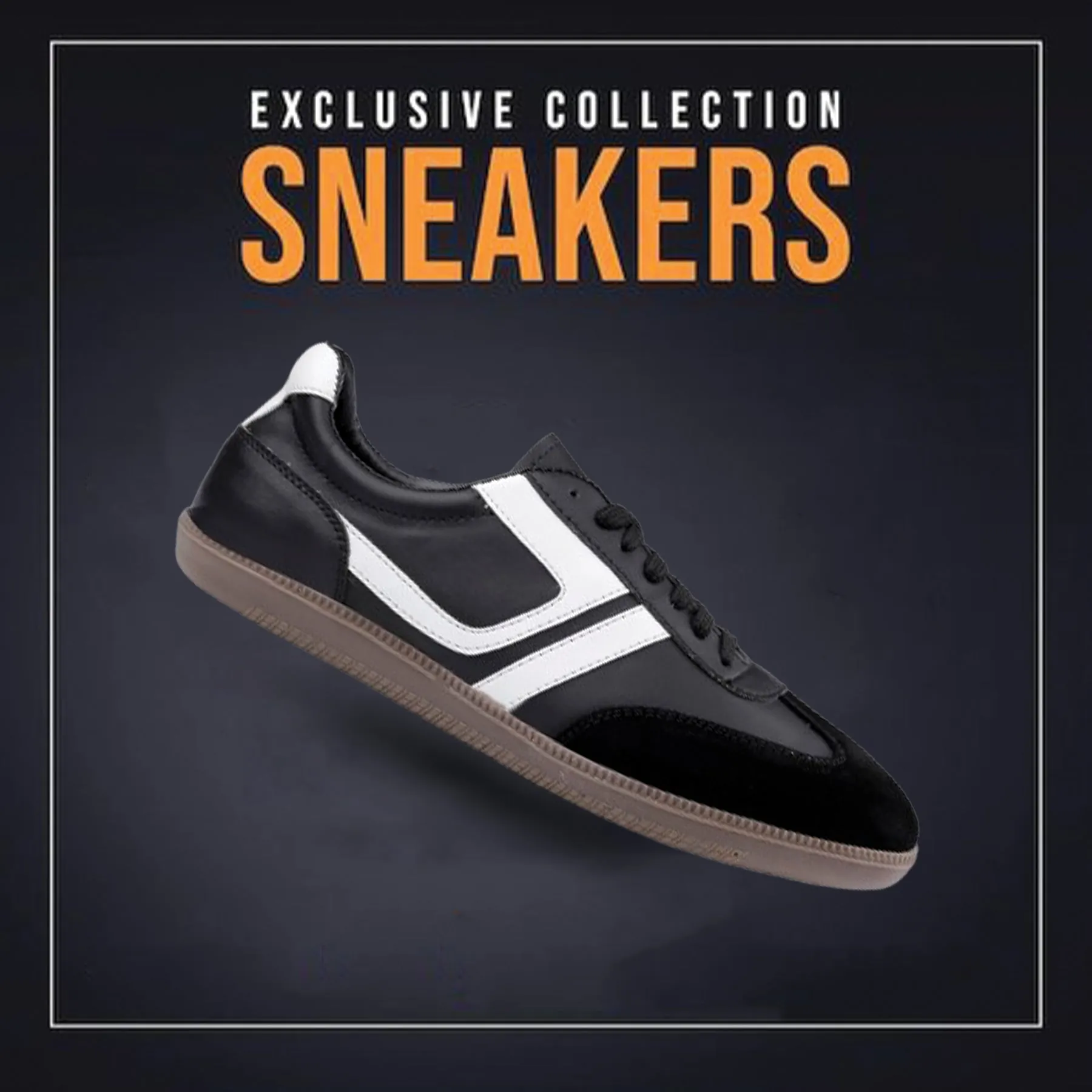 Bxxy's Leather Genuine Suede Touch High-end Striped Sneakers for Men