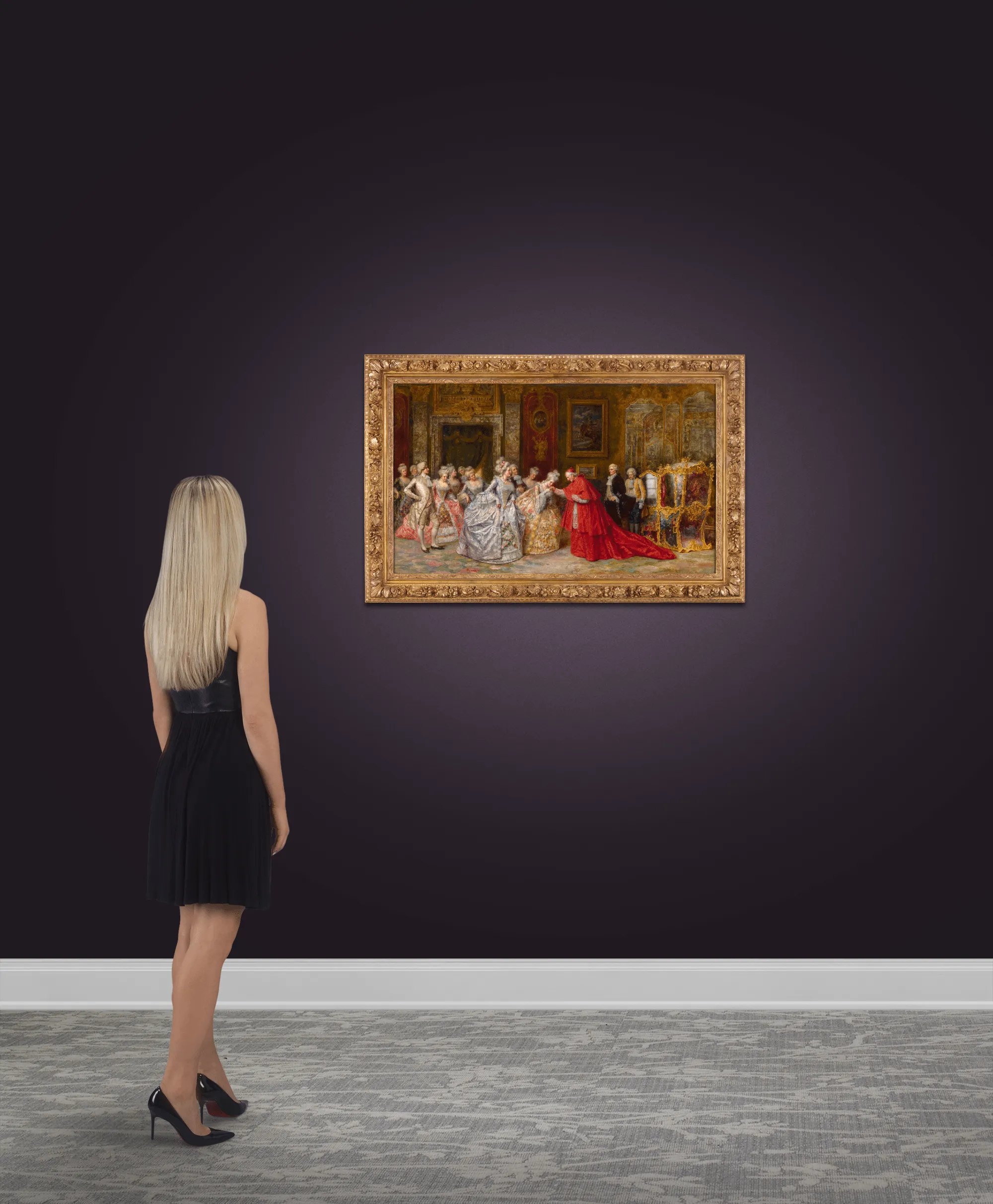 Cardinal with Elegant Company by Angelo Zoffoli