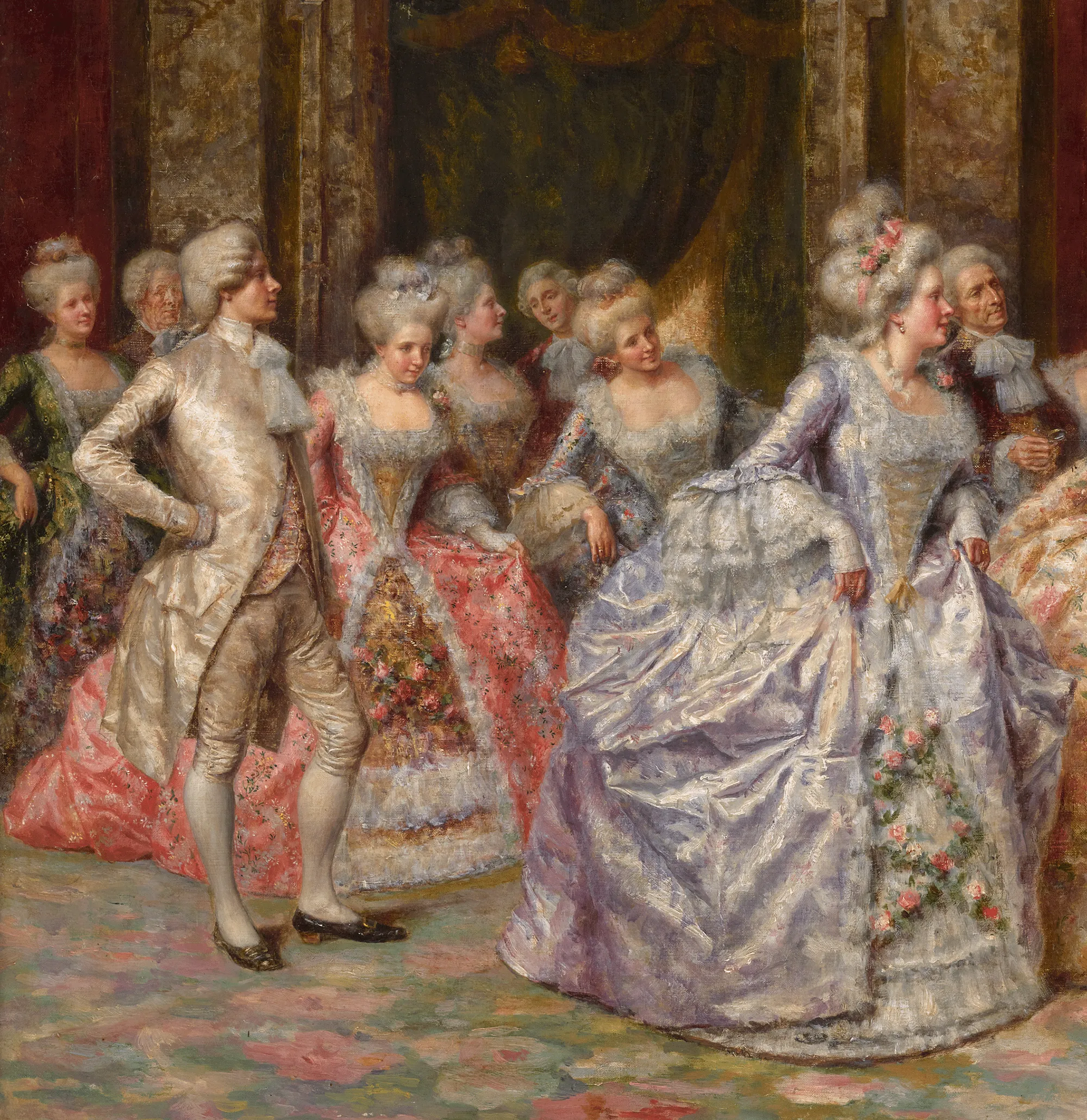 Cardinal with Elegant Company by Angelo Zoffoli