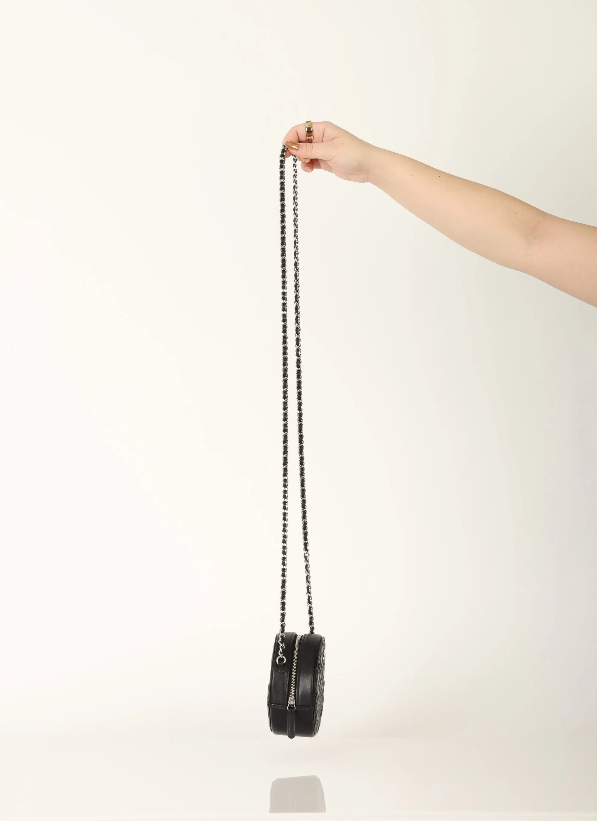 Chanel 2019 Goatskin Camellia Mini Crossbody
