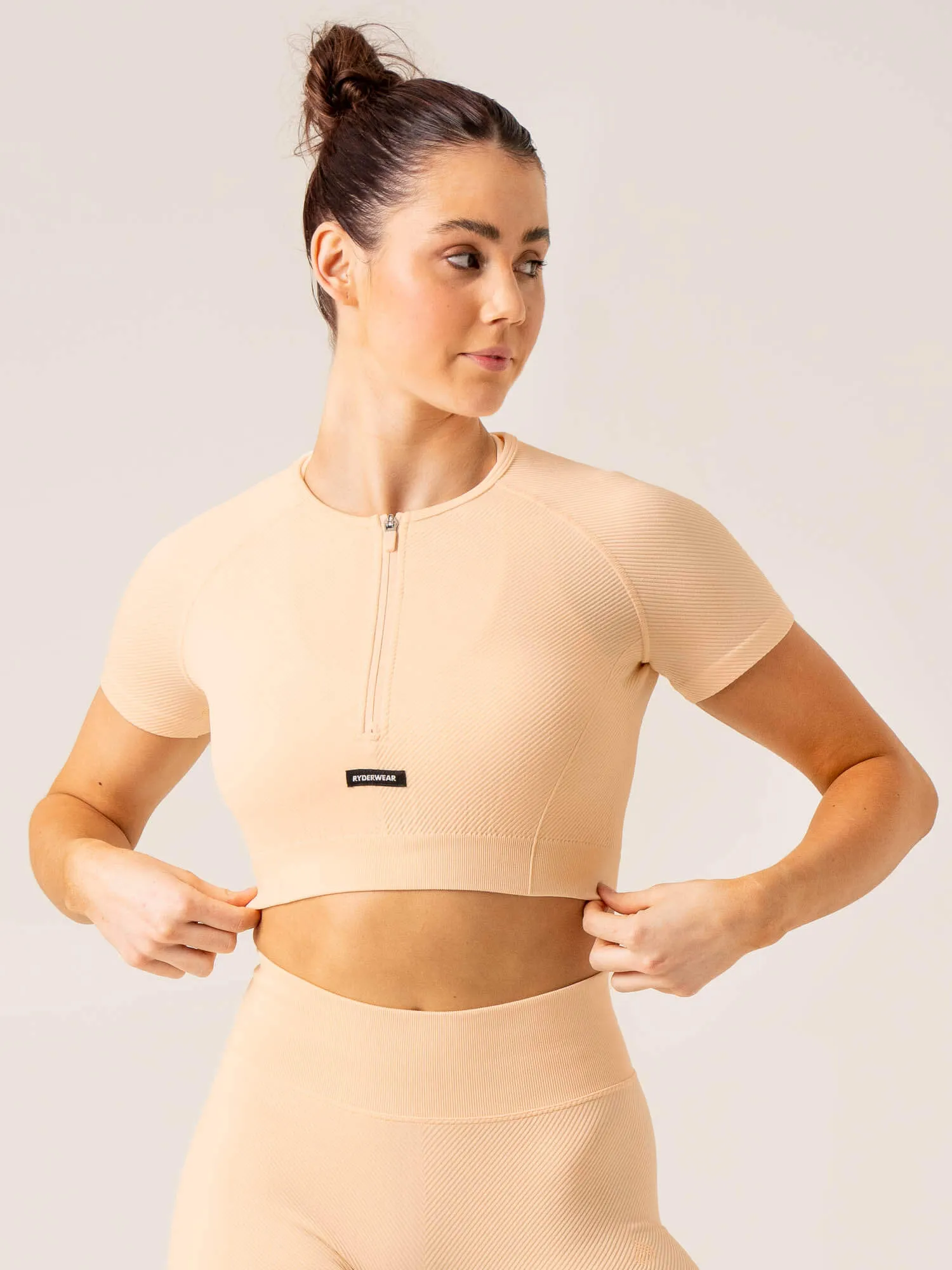 Circuit Rib Seamless T-Shirt - Peach Sorbet