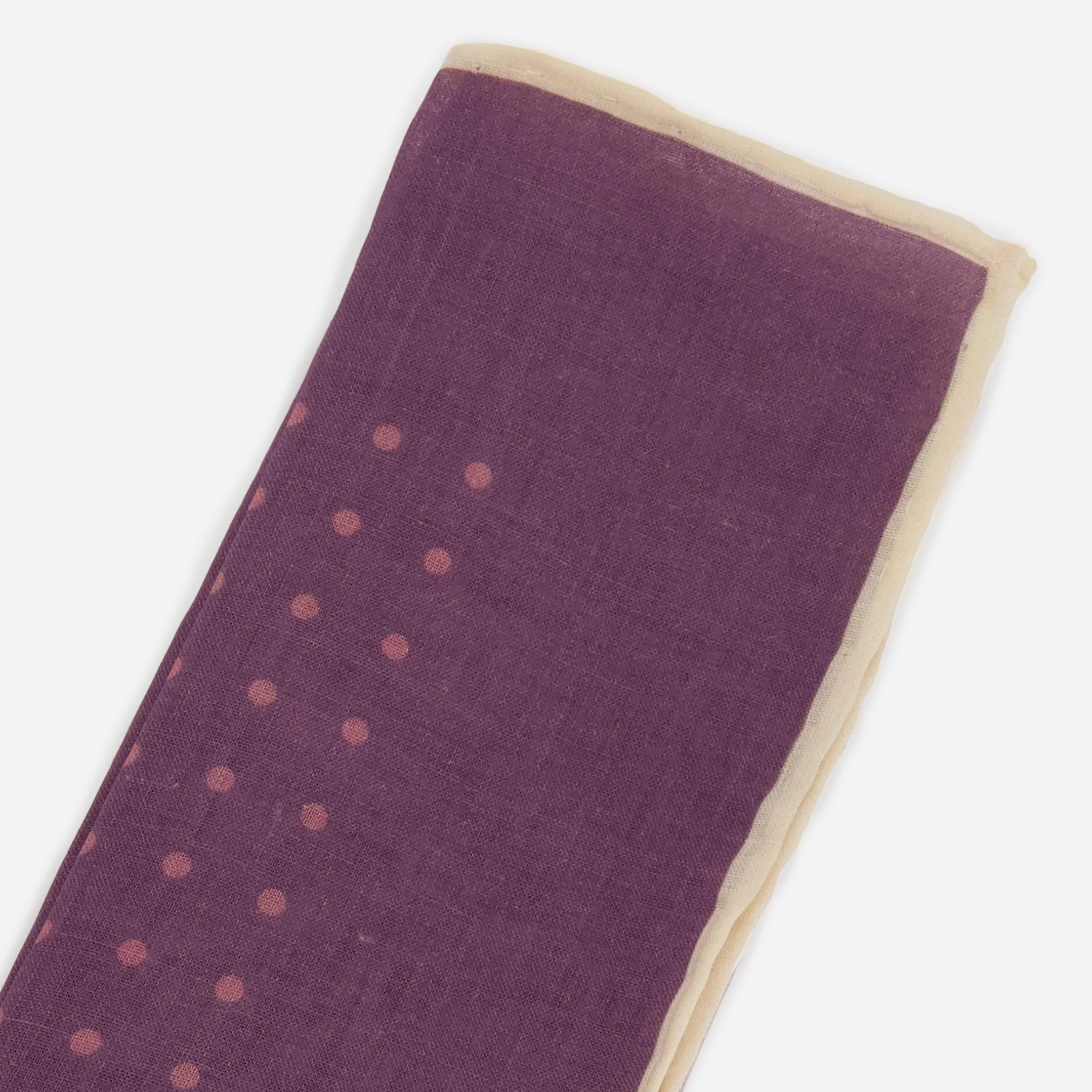 Classic Dot Mauve Pocket Square