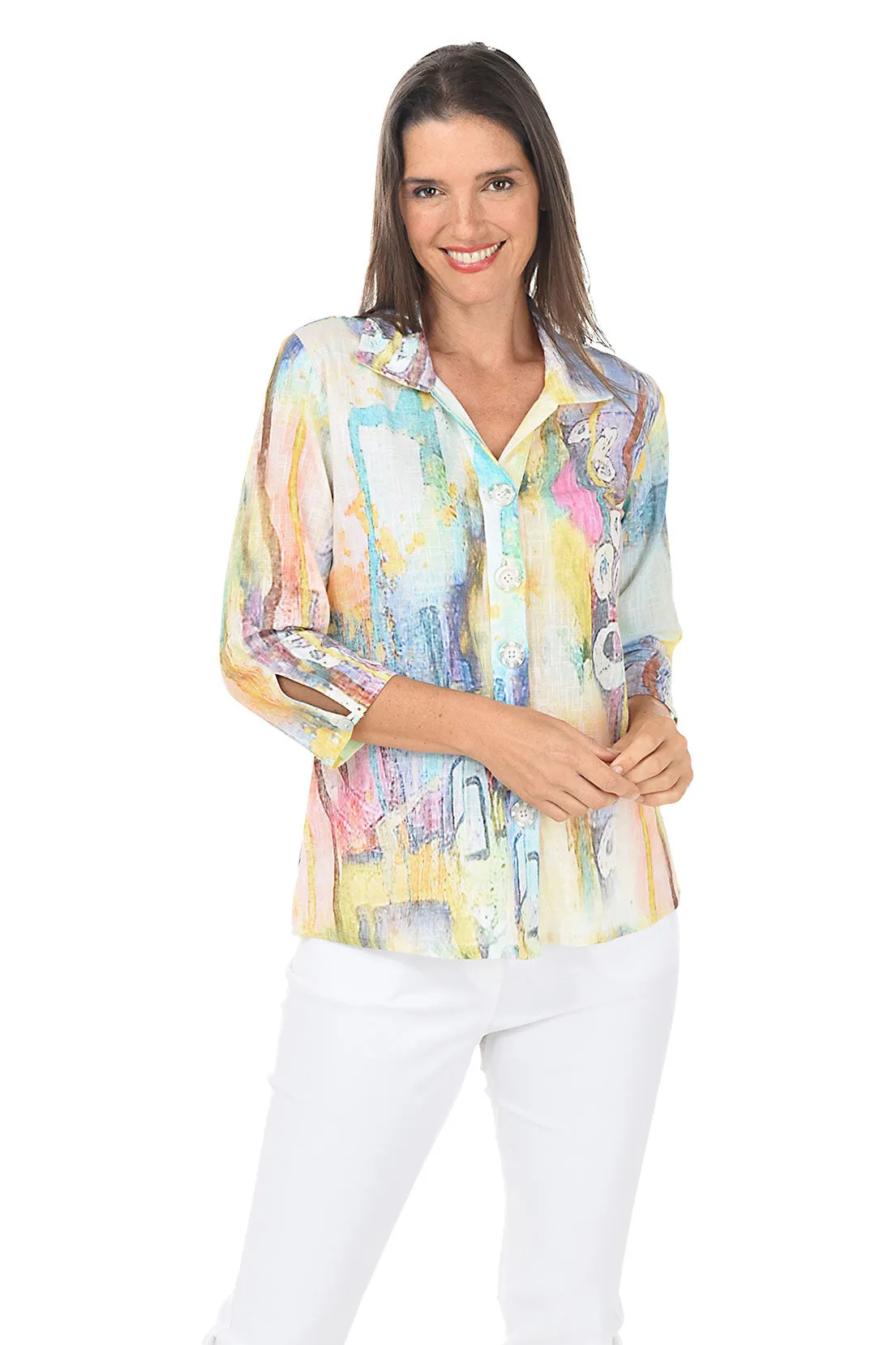 Colby Gauze Button-Front Shirt