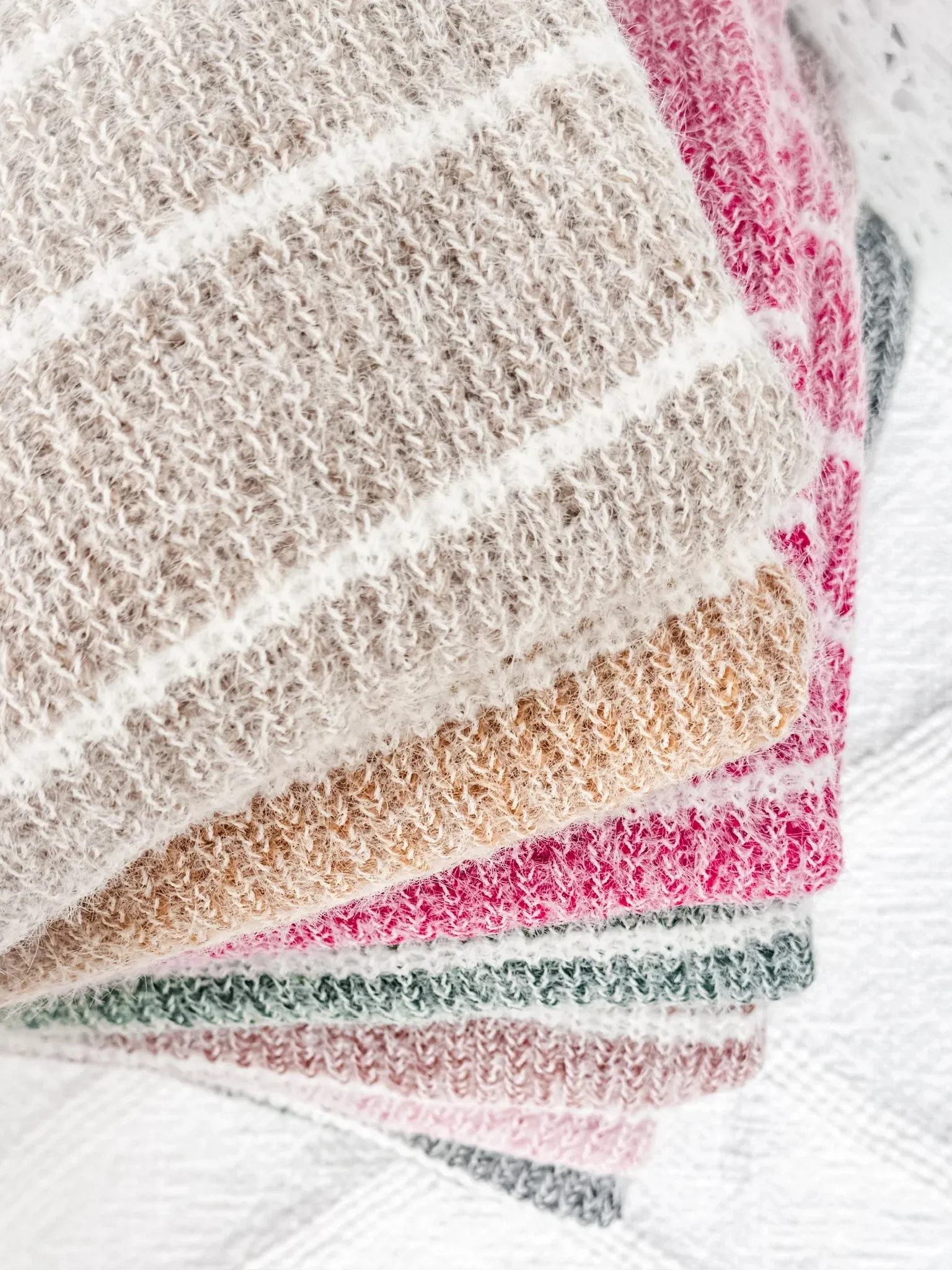 Cozy Striped Sweater - Green by Michelle Mae