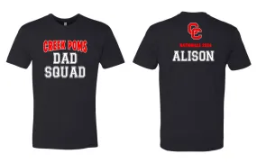 Creek Poms DAD SQUAD Tee- matte and glitter