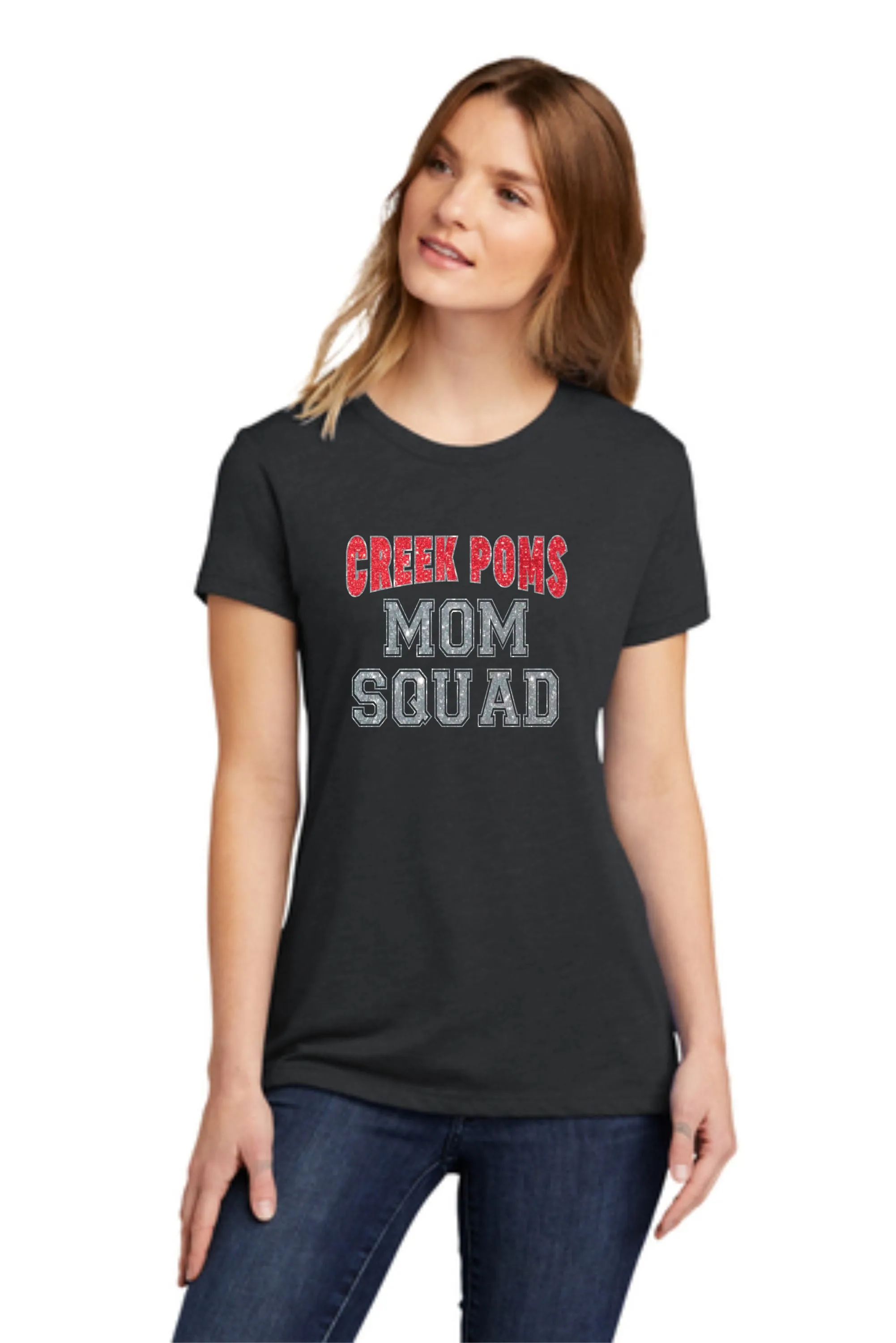 Creek Poms DAD SQUAD Tee- matte and glitter