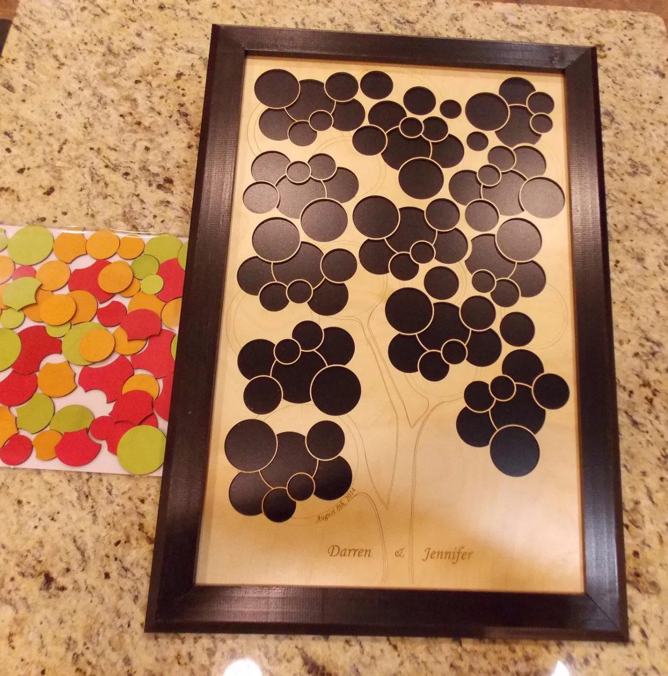 Custom Color Bubble Tree Guest Book Alternative Puzzle