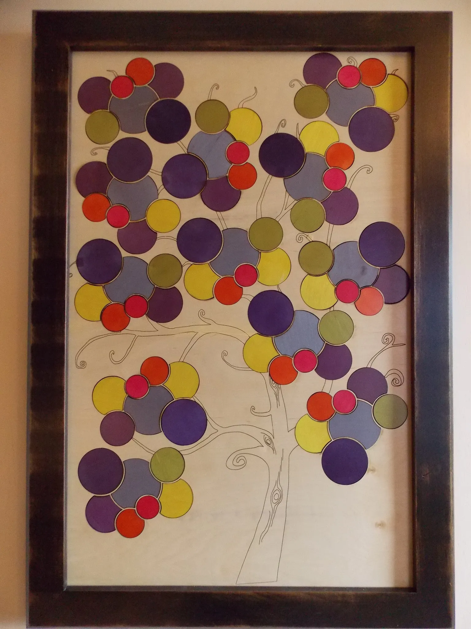 Custom Color Bubble Tree Guest Book Alternative Puzzle