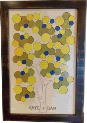Custom Color Bubble Tree Guest Book Alternative Puzzle