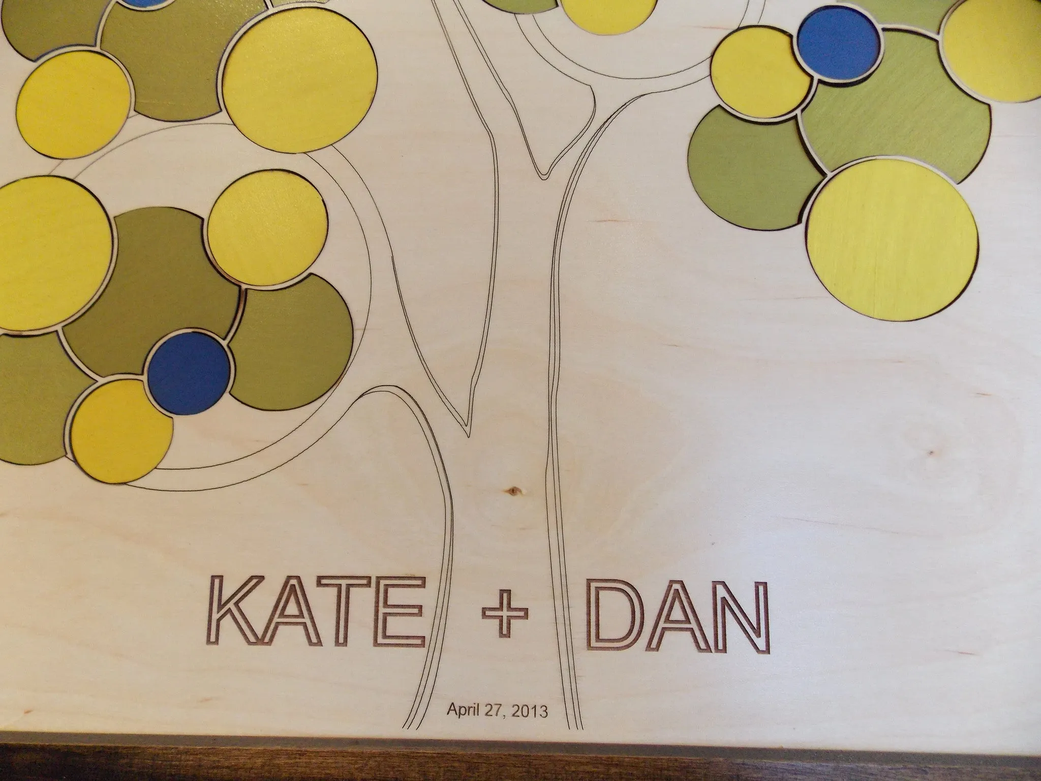 Custom Color Bubble Tree Guest Book Alternative Puzzle
