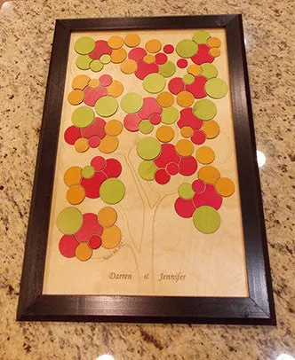 Custom Color Bubble Tree Guest Book Alternative Puzzle