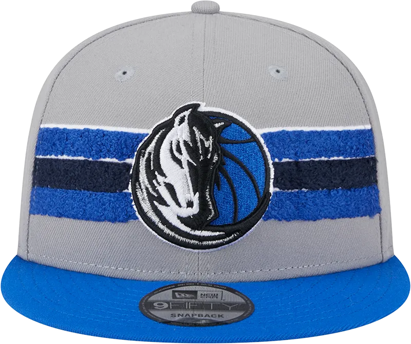 DALLAS MAVERICKS NEW ERA GREY STRIPED SNAPBACK