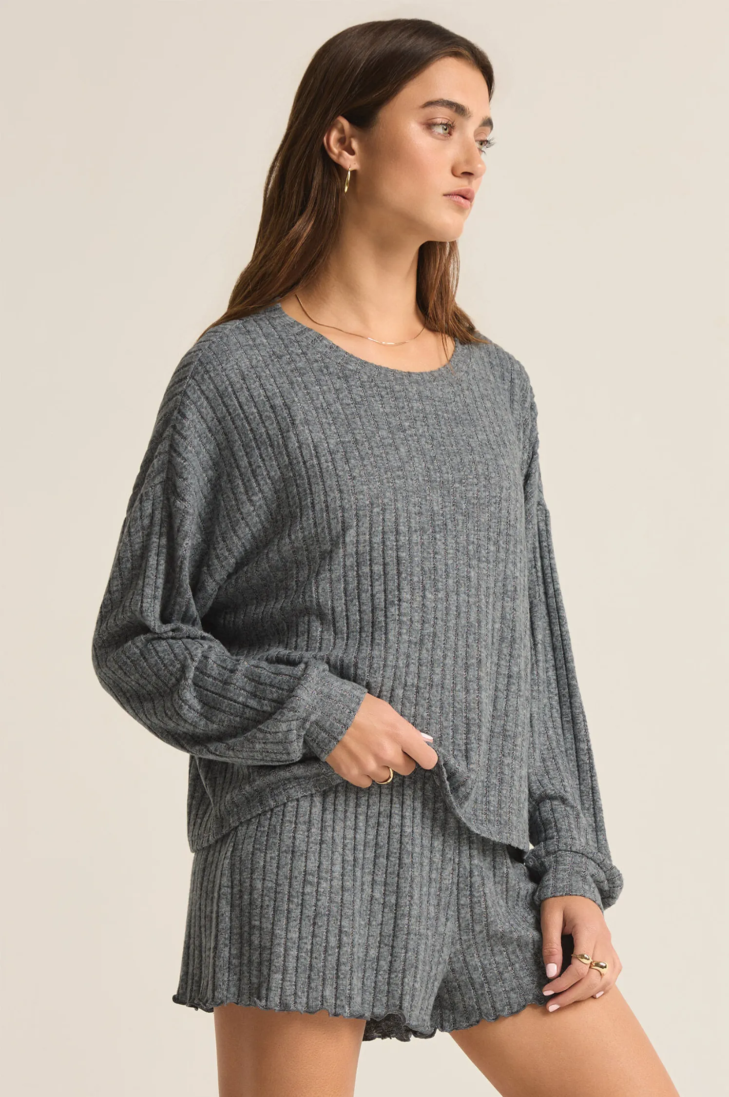 Daydream Rib Long Sleeve Top