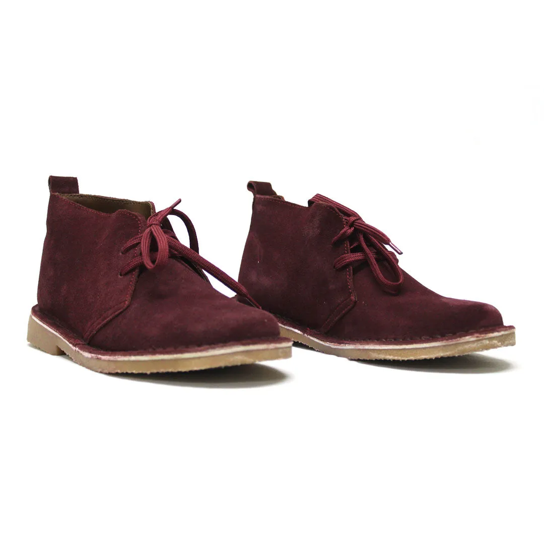 DESERT Ladies Burgundy Lace Up Boot