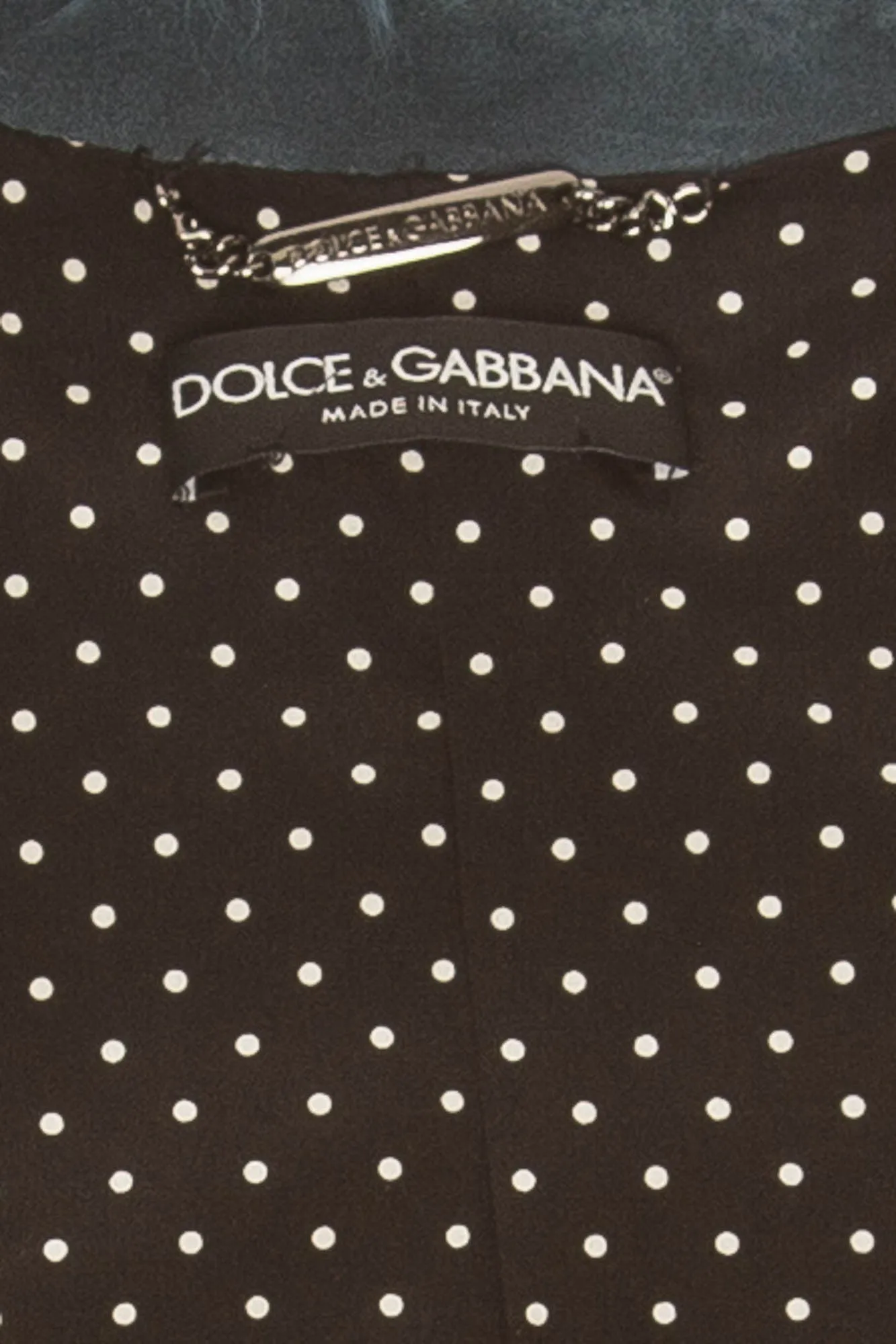 Dolce & Gabbana -  Fur Blue 3/4 Sleeve Jacket IT 44