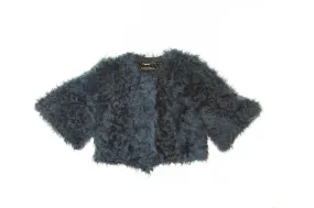 Dolce & Gabbana -  Fur Blue 3/4 Sleeve Jacket IT 44