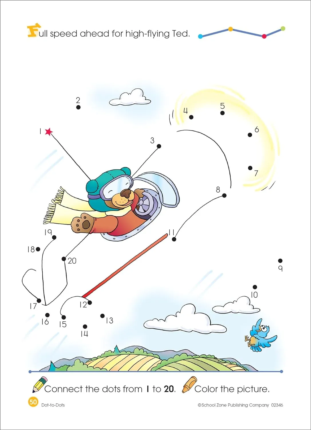 Dot-to-Dots Workbook - Ages 4 to 6, Preschool, Kindergarten, Connect the Dots, Alphabetical Order, ABCs, Numerical Order, and More