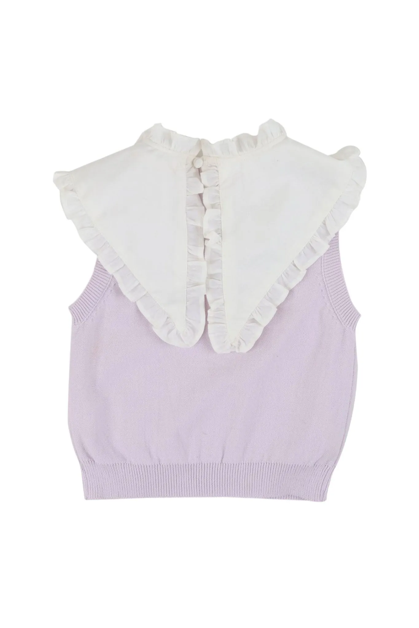 Gingersnaps Knit Top W/Embroidered Collar