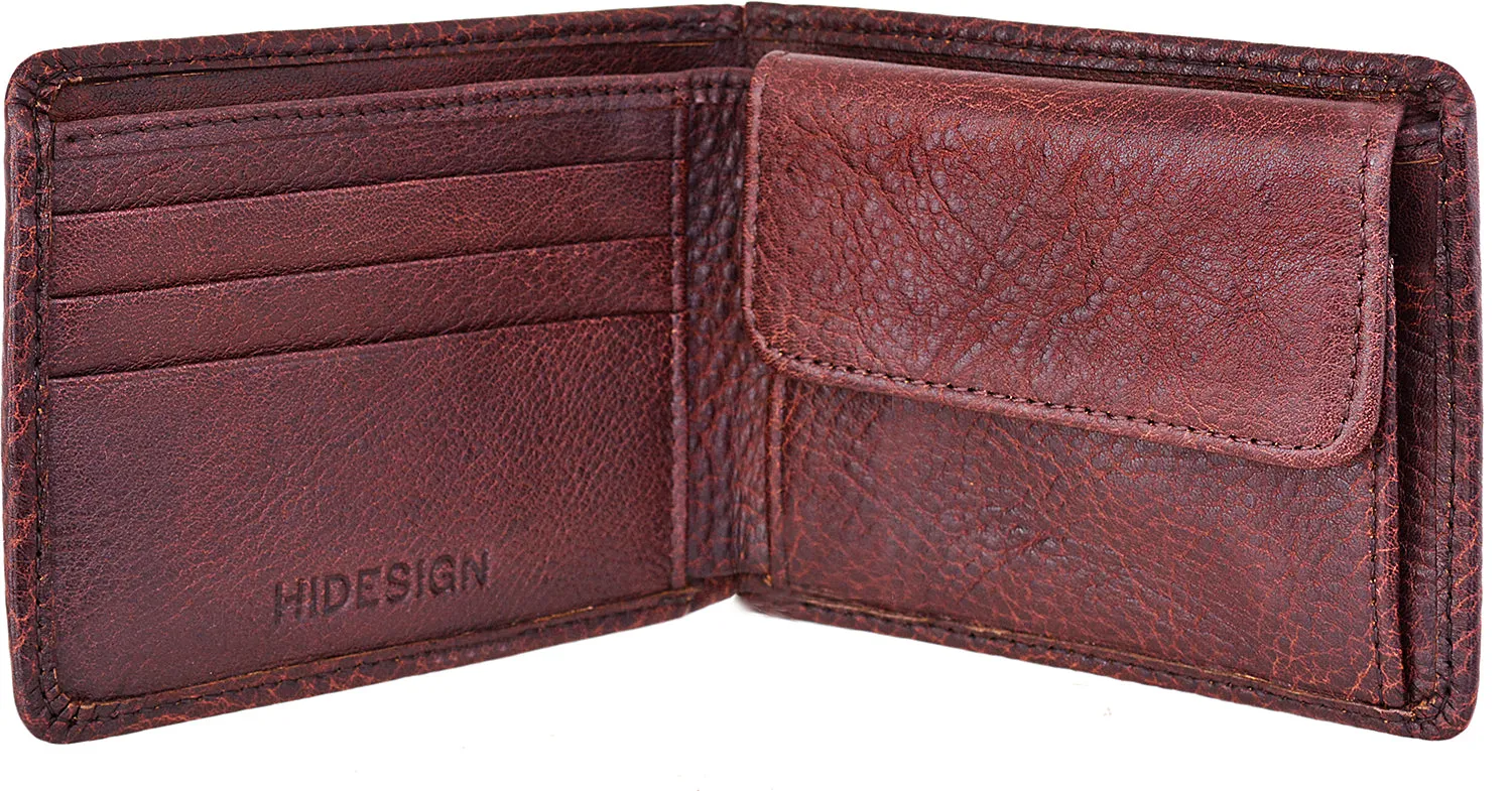Hidesign Giles Vegetable Tanned Leather Wallet with Coin Pocket Brown