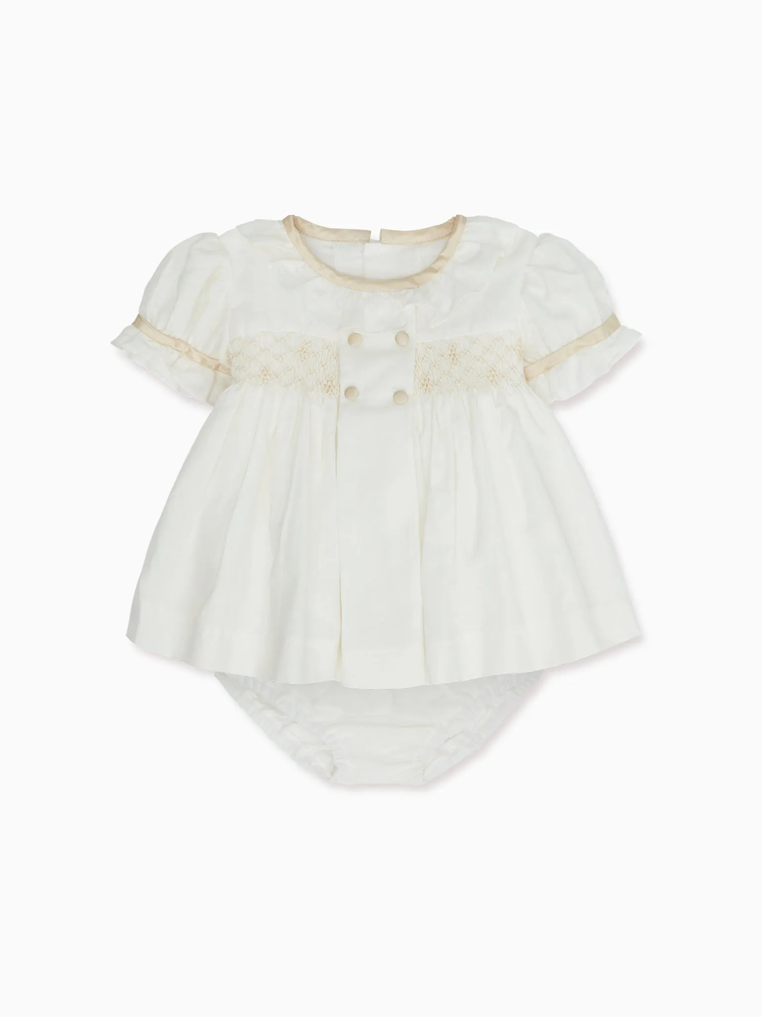 Ivory Santina Smock Ceremony Baby Girl Set