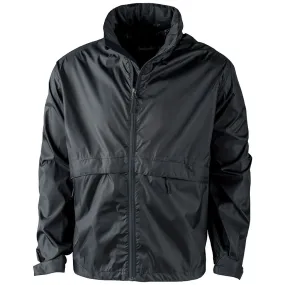 Kansas City Chiefs Black PACKABLE Wind Jacket - Dunbrooke