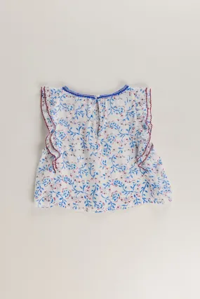 Kids Blouse Amber - Blue Cerise