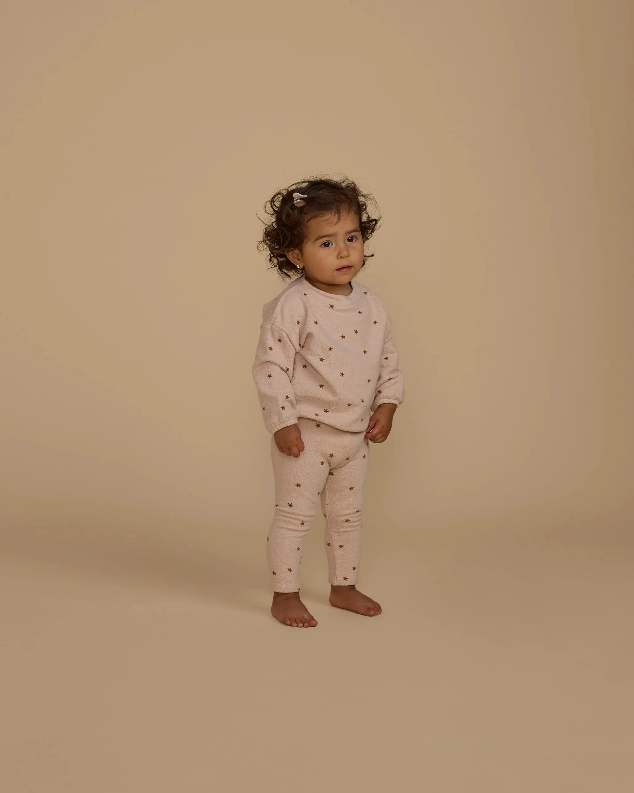 Knit Set in Shell Stars Print
