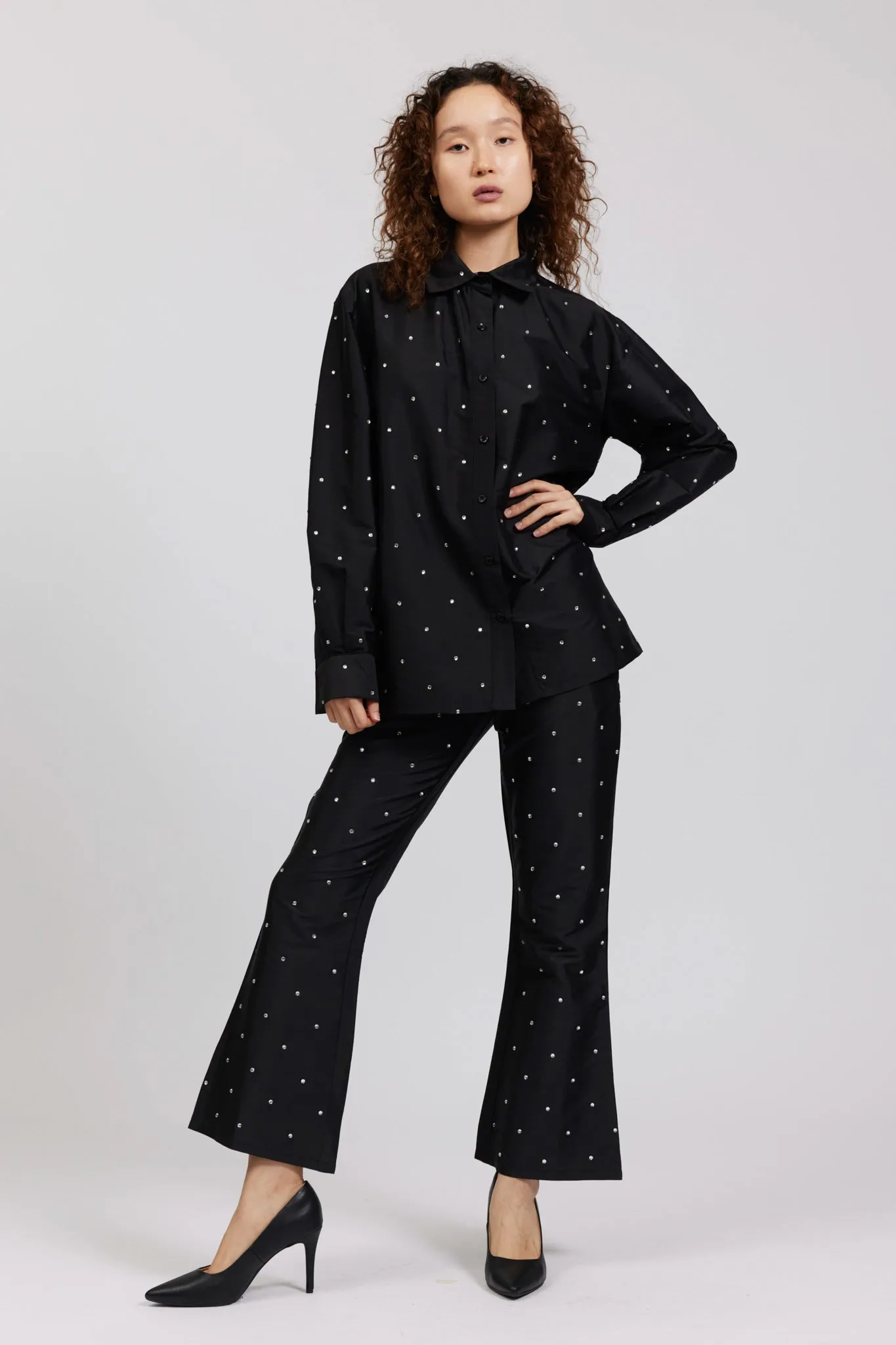 Lawyer Pant in Black Rhinestone