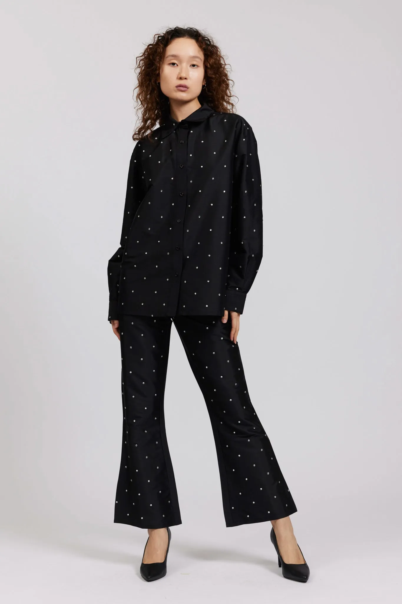 Lawyer Pant in Black Rhinestone